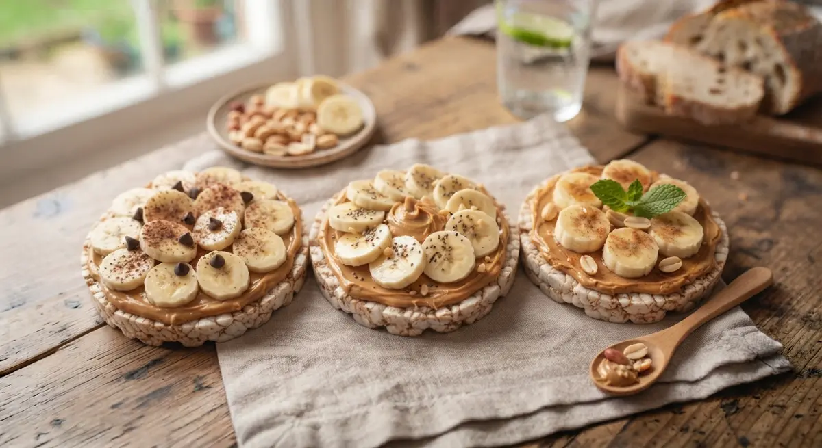 Rice Cakes with Peanut Butter & Banana